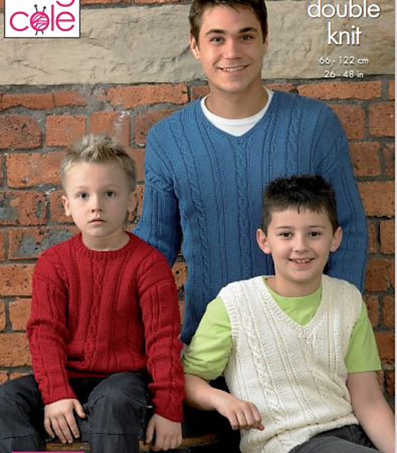 3195 Cabled Sweater and Slipover