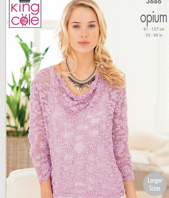 3686 Ladies Drape-Neck Sweaters