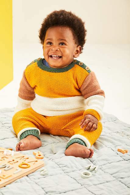 5491 Colourblock Top & Trousers