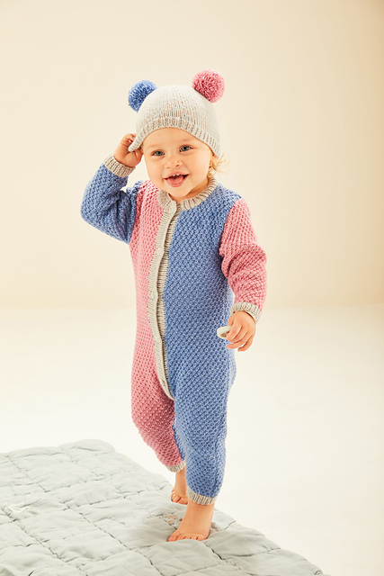 5490 Half 'n Half Romper & Hat