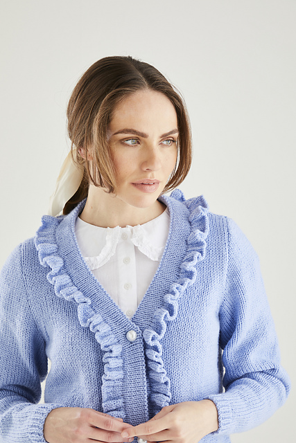 Ravelry: 10611 Ruffle Cardigan pattern by Hayfield
