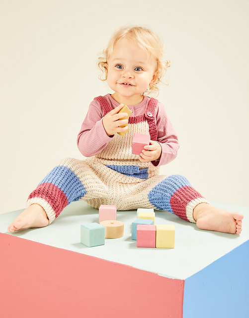 5494 Colour Block Dungarees