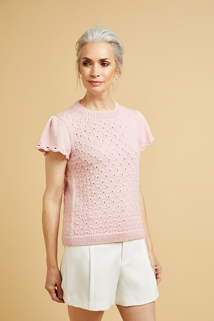 10663 Scallop Sleeve Sweater