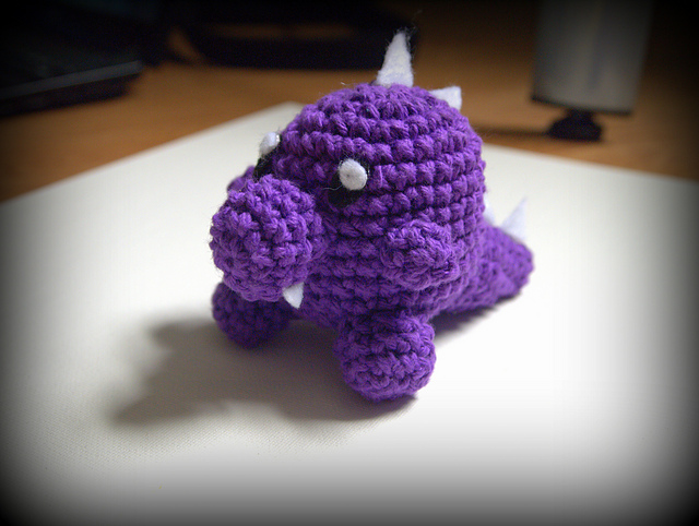 Little Purple Dinosaur Amigurumi 