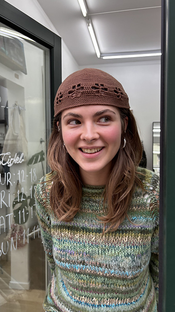 Filet Crochet Flower Hat