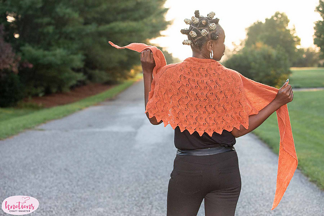 Valley of Fire shawl
