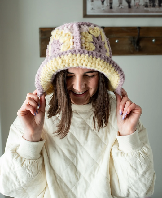 Granny Square Bucket Hat
