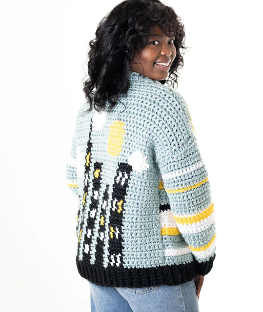 City Skyline Scene Cardigan