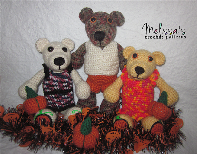Halloween Pumpkin Bears