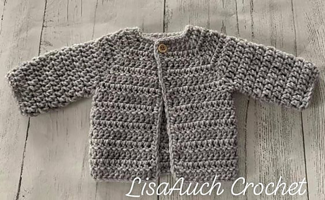 Ravelry: Megans Easy Crochet Baby Cardigan pattern by LisaAuch Crochet