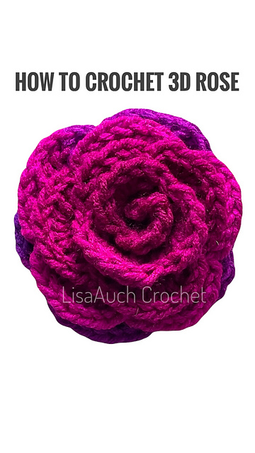 Ravelry: 3D Rose pattern by LisaAuch Crochet