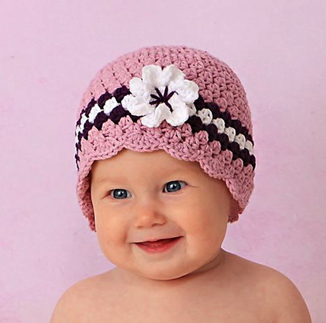Girl Cloche Hat Flower, Bow, 4
