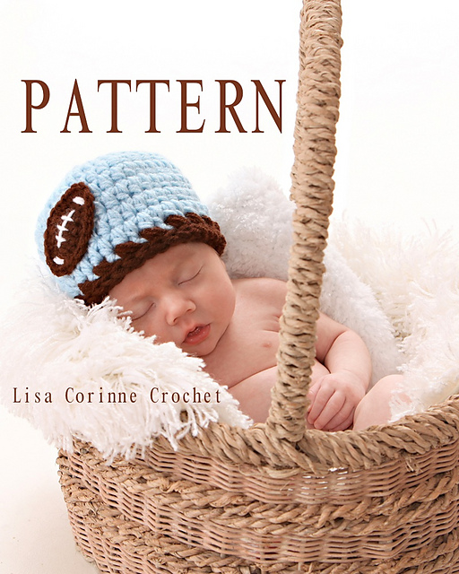Beanie Hat with Football Applique