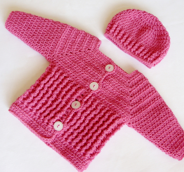 Baby Girl Sweater and Hat 48
