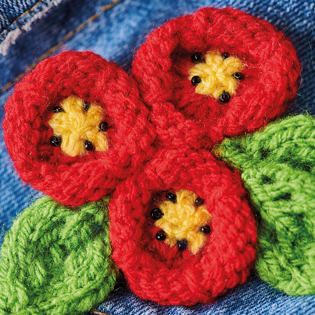 A Pop of Color Poppy Brooches