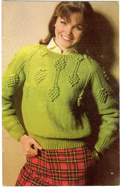 Popcorn Cluster Sweater D-373
