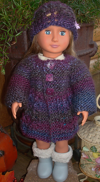 18" Doll Cardigan & Hat