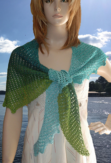 Asymmetrical Sea Glass Wrap