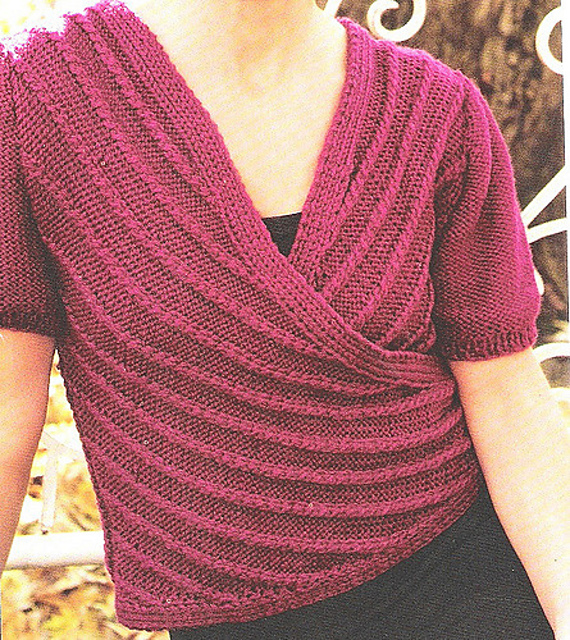 Diagonal Wrap Sweater