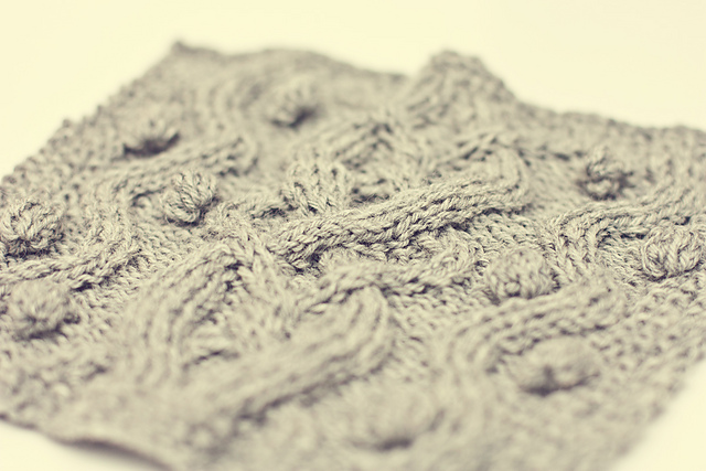 KAL Weekly Square #11 - Cables and Bobbles