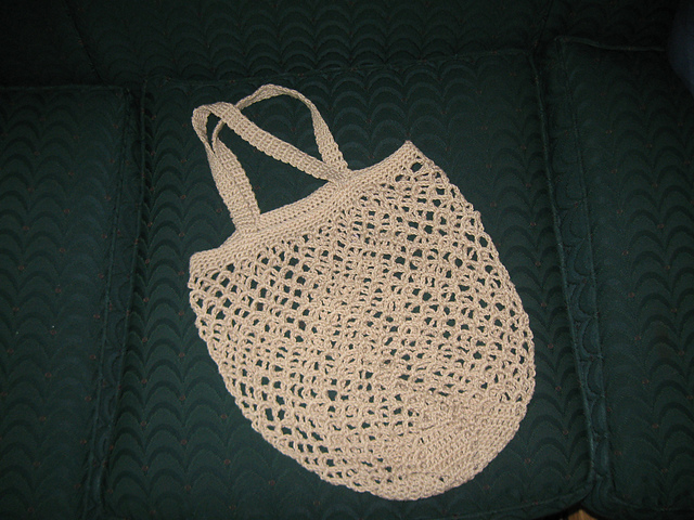 Flower Motif String Bag