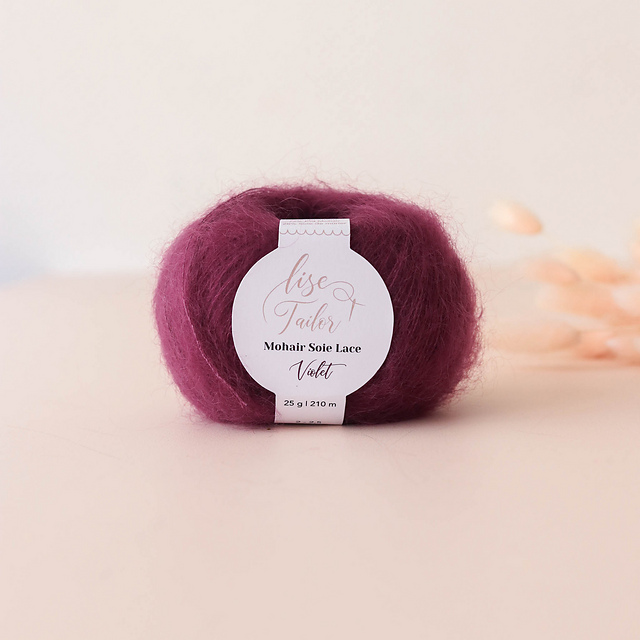 Pull Rose Carmine Mohair Et Soie Manches Longues - Fait Main En France, Taille XL, Style Pastel