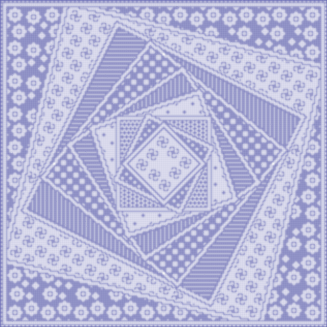 Cro-Quilt Block Square Spiral LFC
