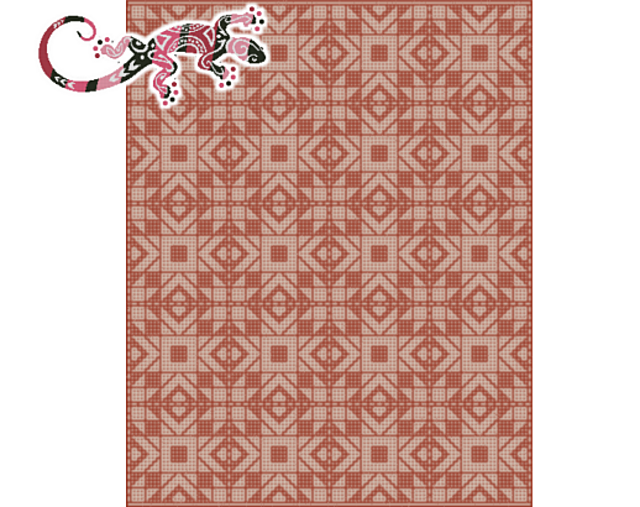 Cro-Quilt Block Lindy Star Afghan LFC