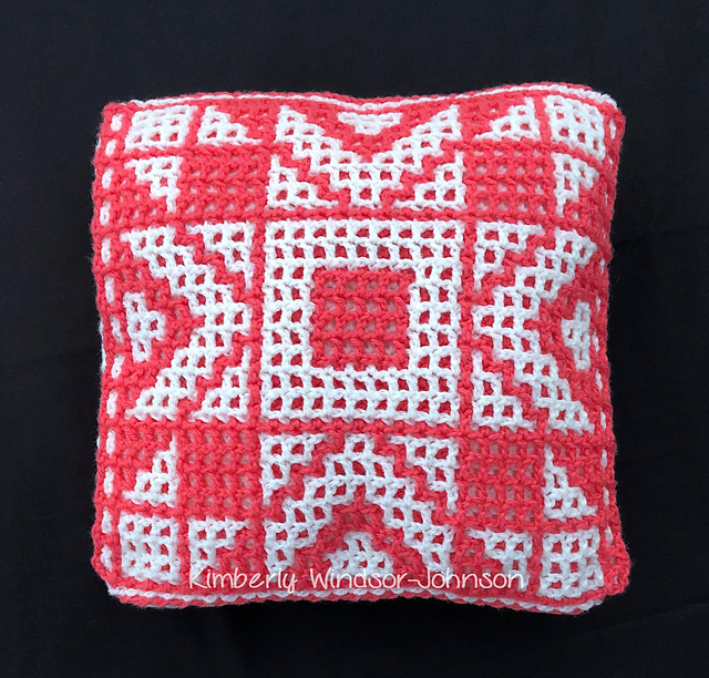 Cro-Quilt Block Lindy Star Pillow LFC