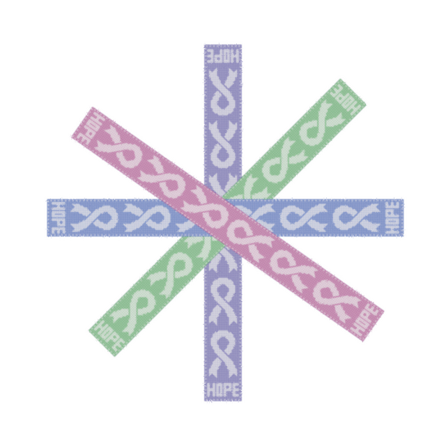 Scarf - Awareness Ribbon "HOPE" MOKNIT