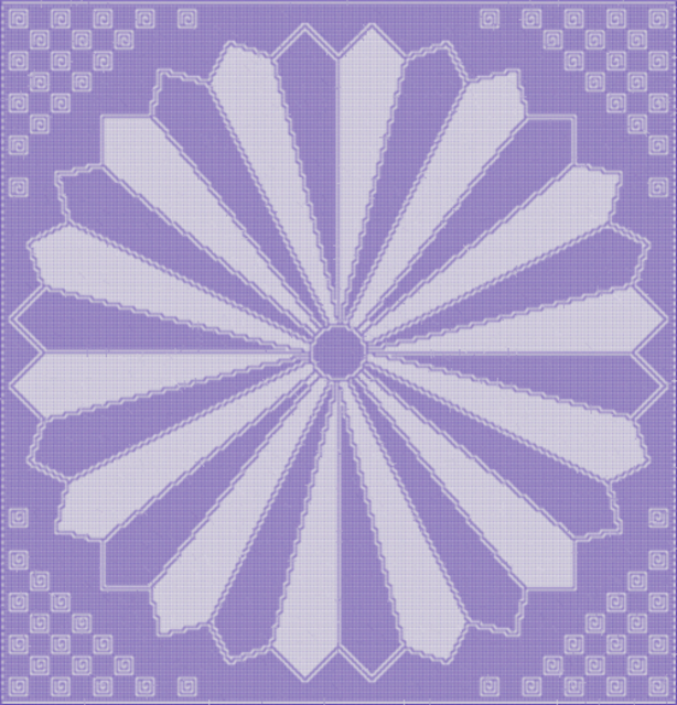 Cro-Quilt Block Starburst MOKNIT