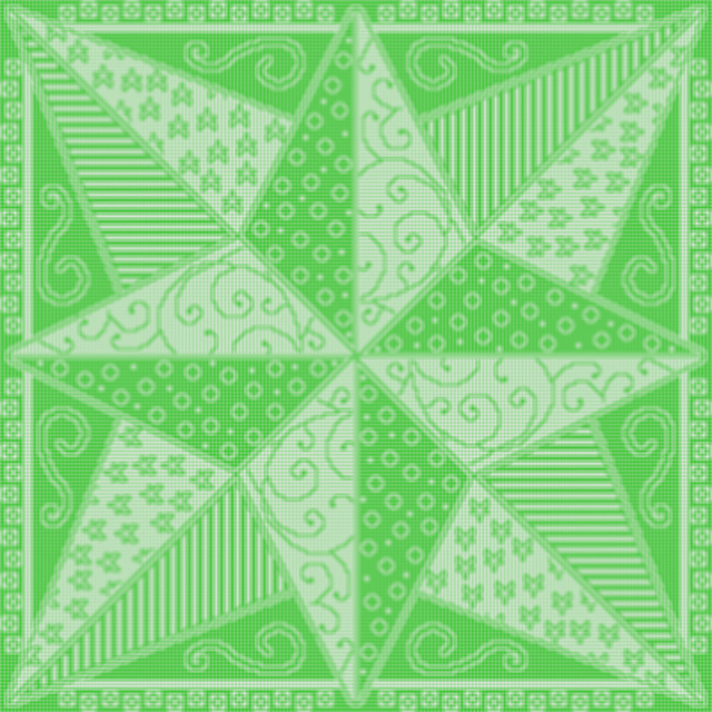 Cro-Quilt Block Blazing Star MOKNIT