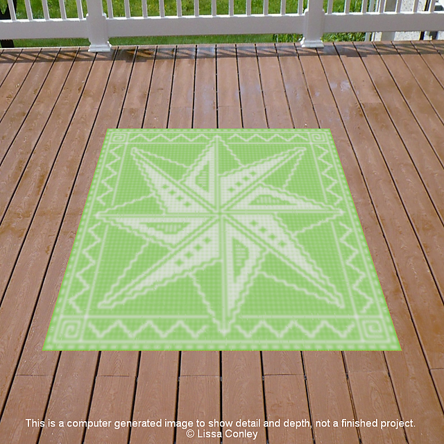 Cro-Quilt Block Whirligig MOKNIT