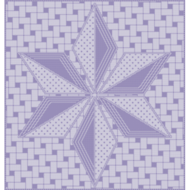 Cro-Quilt Block 6 Point Star MOKNIT