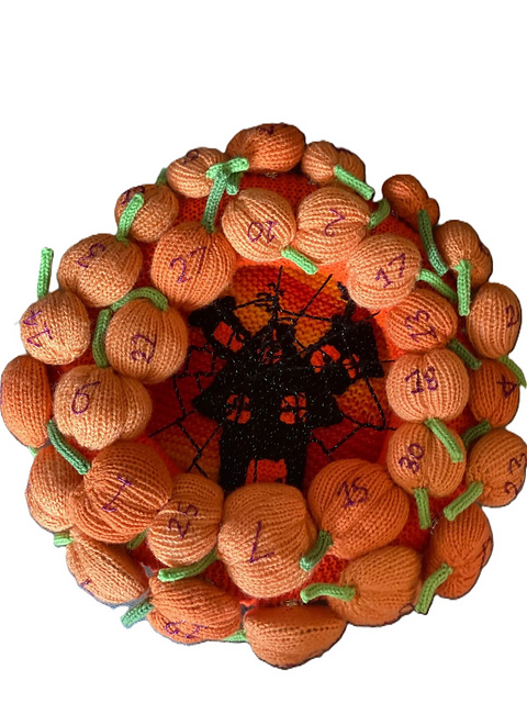 Halloween Countdown pumpkin wreath