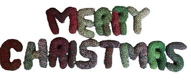 Merry Christmas standing letters garland