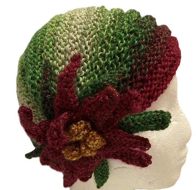 Easy ART DECO Christmas Poinsettia Cloche Hat