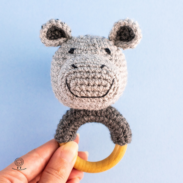 Happy Hippo teething ring