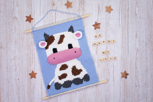 Baby Cow wall hanging