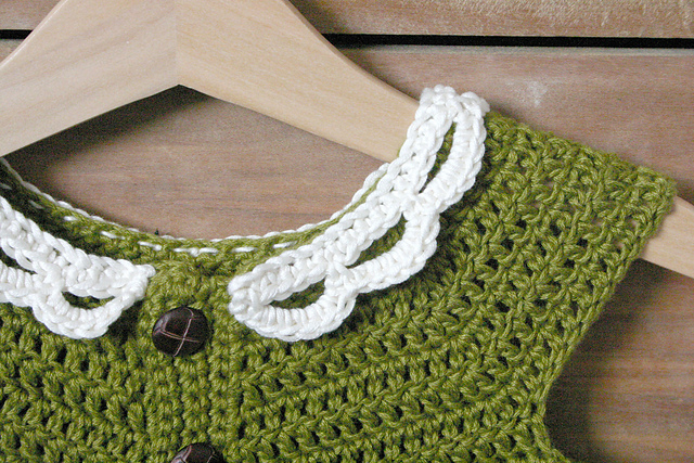 Baby Peter Pan Collar Sleeveless Cardigan 6-12 months