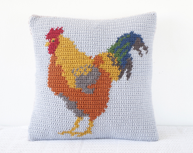 Ravelry: Cockerel Pillow pattern by Little Doolally