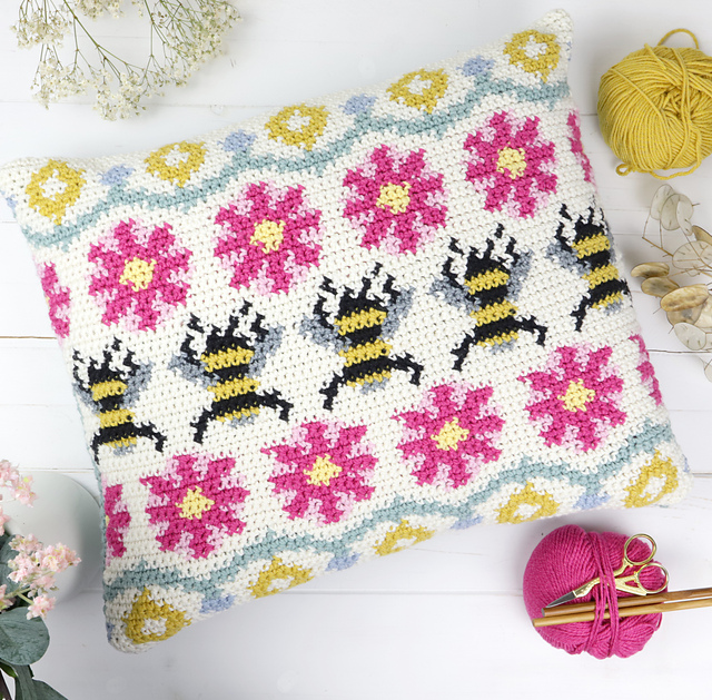 Busy Bee Fair Isle Cushion