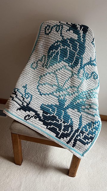 Merry Morning Glories Overlay Mosaic Blanket