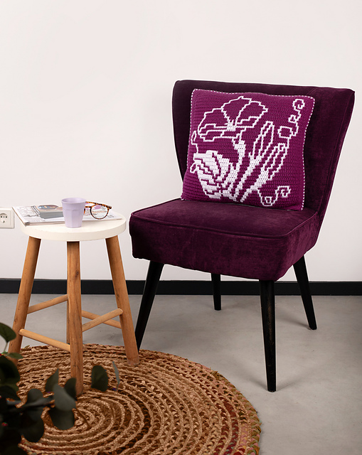 Merry Morning Glories Mosaic Pillow