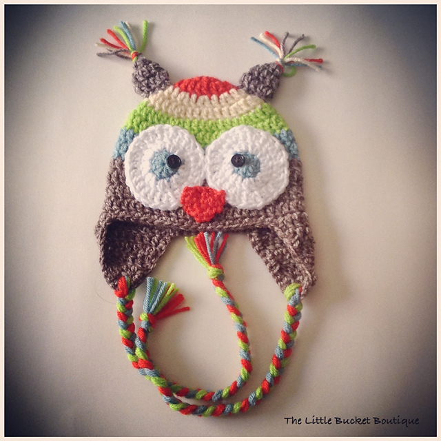 Rainbow Owl Hat