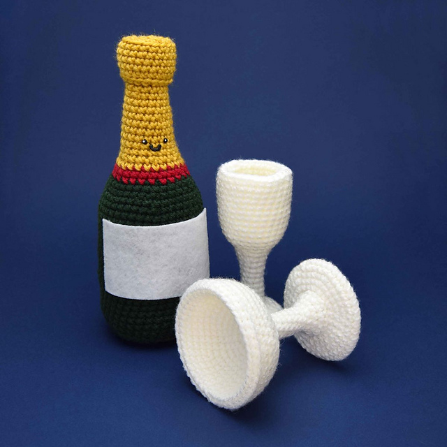 Amigurumi Champagne Set