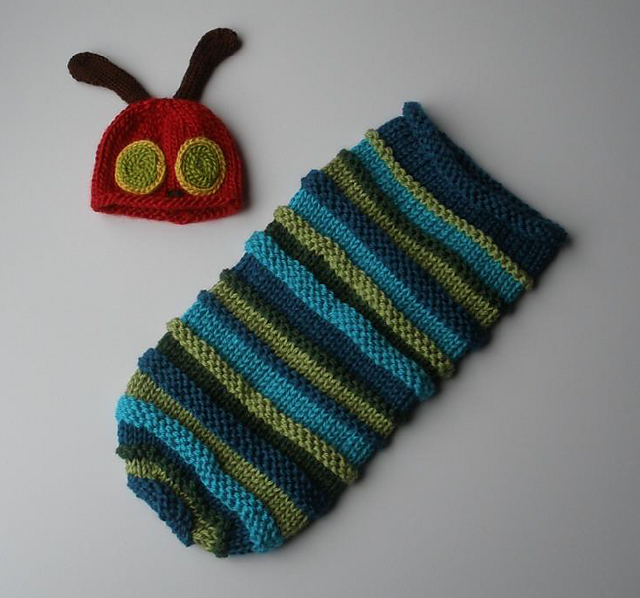 Very Hungry Caterpillar Cocoon (knit)