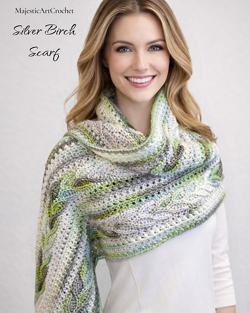 Ravelry: Silver Birch Scarf pattern by Liudmyla Hefny