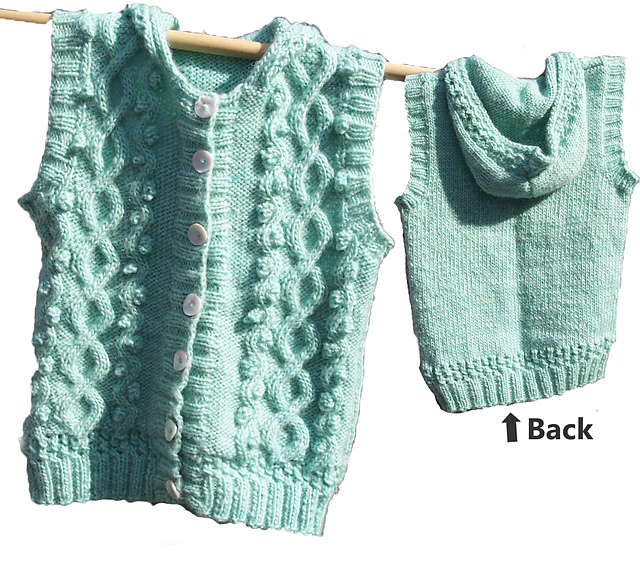 Snow Princess Cabled Vest