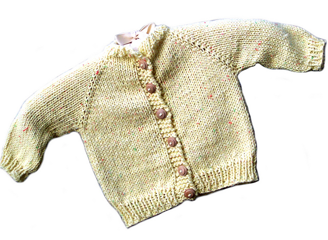 The Bigger Inch by Inch Almost Row by Row Child's Cardigan